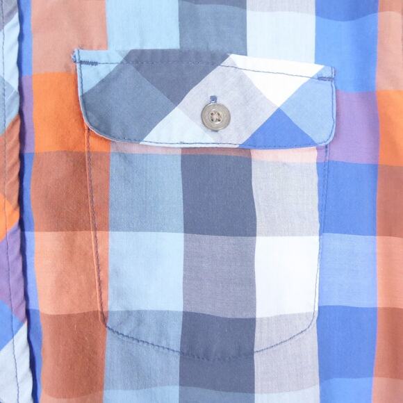 Travis Mathew Button Up Shirt Mens SZ M Long Sleeve Checked Pattern Casual - Picture 2 of 13